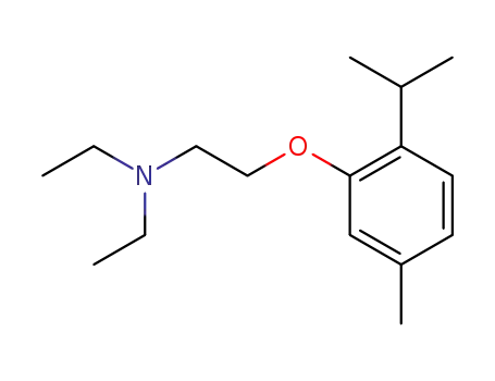 Molecular Structure of 3562-20-7 (N,N-diethyl-2-[5-methyl-2-(propan-2-yl)phenoxy]ethanamine)
