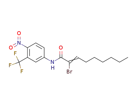 Molecular Structure of 10024-02-9 (2-Nonenamide,2-bromo-N-[4-nitro-3-(trifluoromethyl)phenyl]-)