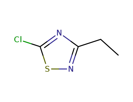 Molecular Structure of 101258-23-5 (5-Chloro-3-ethyl-1,2,4-thiadiazole)