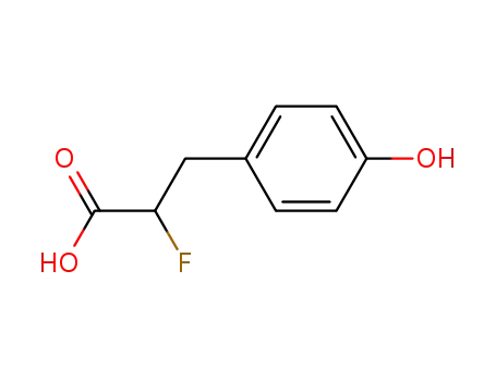 Molecular Structure of 53786-98-4 (2-FLUORO-3-(4-HYDROXYPHENYL)PROPANOIC ACID)