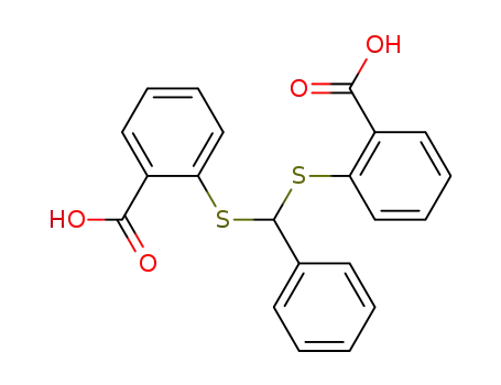 Molecular Structure of 23837-48-1 (Benzoic acid,2,2'-[(phenylmethylene)bis(thio)]bis-)