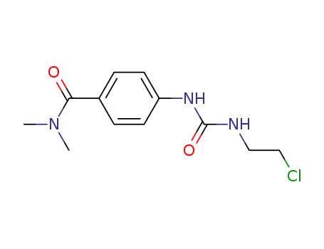 Molecular Structure of 13908-49-1 (4-{[(2-chloroethyl)carbamoyl]amino}-N,N-dimethylbenzamide)