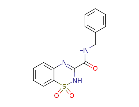 Molecular Structure of 61006-32-4 (2H-1,2,4-Benzothiadiazine-3-carboxamide, N-(phenylmethyl)-,
1,1-dioxide)