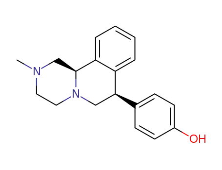 Molecular Structure of 90065-56-8 (Phenol,
4-(1,3,4,6,7,11b-hexahydro-2-methyl-2H-pyrazino[2,1-a]isoquinolin-7-yl
)-, trans-)