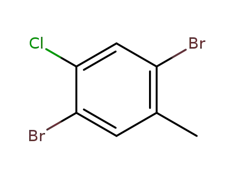 Molecular Structure of 28667-41-6 (1,4-Dibromo-2-chloro-5-methylbenzene)