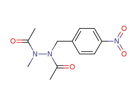Molecular Structure of 18969-36-3 (Acetic acid,2-acetyl-2-methyl-1-[(4-nitrophenyl)methyl]hydrazide)