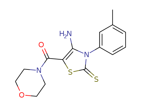 57036-97-2,4-amino-3-(3-methylphenyl)-5-(morpholin-4-ylcarbonyl)-1,3-thiazole-2(3H)-thione,
