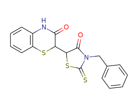 54255-31-1,2-(3-benzyl-4-oxo-2-thioxo-1,3-thiazolidin-5-yl)-2H-1,4-benzothiazin-3(4H)-one,