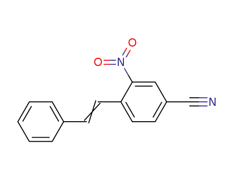 Molecular Structure of 61599-55-1 (Benzonitrile, 3-nitro-4-(2-phenylethenyl)-, (E)-)