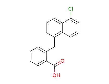 Molecular Structure of 14955-98-7 (2-[(5-chloronaphthalen-1-yl)methyl]benzoic acid)