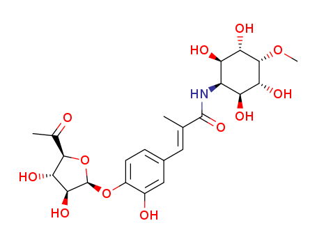 115074-52-7,myo-Inositol,2-deoxy-2-[[3-[4-[(6-deoxy-a-L-xylo-hexofuranos-5-ulos-1-yl)oxy]-3-hydroxyphenyl]-2-methyl-1-oxo-2-propenyl]amino]-5-O-methyl-(9CI),AntibioticWS 1627C