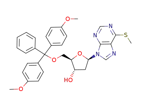 (2R,3S,5R)-2-[Bis-(4-methoxy-phenyl)-phenyl-methoxymethyl]-5-(6-methylsulfanyl-purin-9-yl)-tetrahydro-furan-3-ol