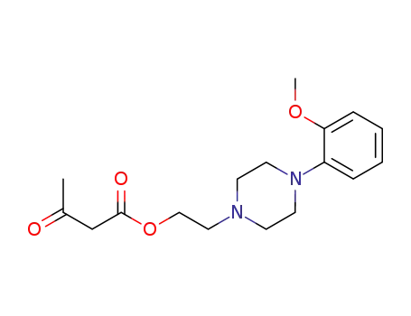 Molecular Structure of 90096-21-2 (Butanoic acid, 3-oxo-, 2-[4-(2-methoxyphenyl)-1-piperazinyl]ethyl ester)