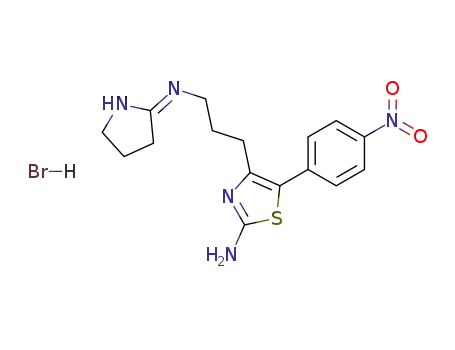 5-(4-Nitro-phenyl)-4-{3-[pyrrolidin-(2E)-ylideneamino]-propyl}-thiazol-2-ylamine; hydrobromide