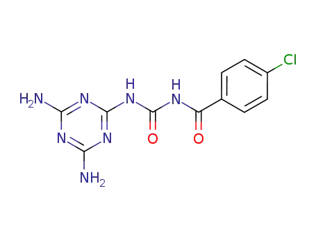 Molecular Structure of 123199-93-9 (4-chloro-N-[(4,6-diamino-1,3,5-triazin-2-yl)carbamoyl]benzamide)