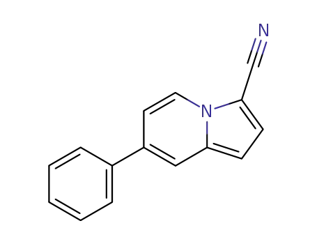 Molecular Structure of 72090-77-8 (3-Indolizinecarbonitrile, 7-phenyl-)