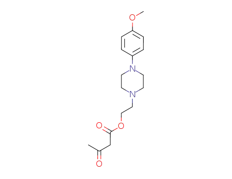 Molecular Structure of 90096-29-0 (Butanoic acid, 3-oxo-, 2-[4-(4-methoxyphenyl)-1-piperazinyl]ethyl ester)