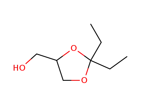 Molecular Structure of 5694-80-4 (2,2-Diethyl-1,3-dioxolane-4-methanol)