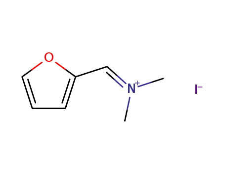Molecular Structure of 114460-96-7 (Methanaminium, N-(2-furanylmethylene)-N-methyl-, iodide)