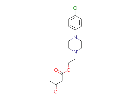 Molecular Structure of 90096-26-7 (Butanoic acid, 3-oxo-, 2-[4-(4-chlorophenyl)-1-piperazinyl]ethyl ester)