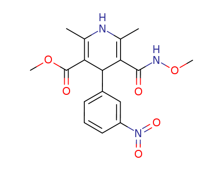 133147-06-5,methyl 5-(methoxycarbamoyl)-2,6-dimethyl-4-(3-nitrophenyl)-1,4-dihydropyridine-3-carboxylate,