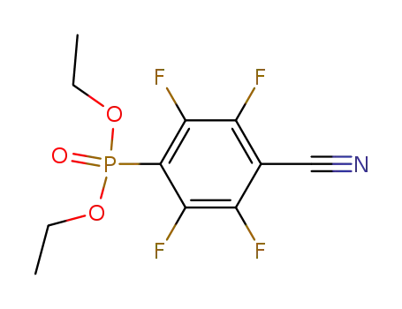 Molecular Structure of 65748-21-2 (Phosphonic acid, (4-cyano-2,3,5,6-tetrafluorophenyl)-, diethyl ester)