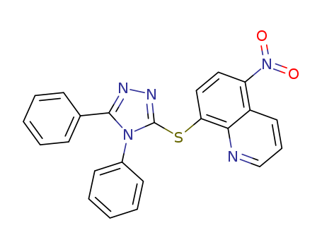 87236-38-2,8-[(4,5-diphenyl-4H-1,2,4-triazol-3-yl)sulfanyl]-5-nitroquinoline,