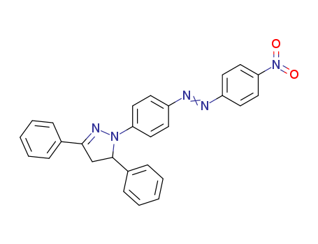 Molecular Structure of 105257-86-1 (1H-Pyrazole, 4,5-dihydro-1-[4-[(4-nitrophenyl)azo]phenyl]-3,5-diphenyl-)