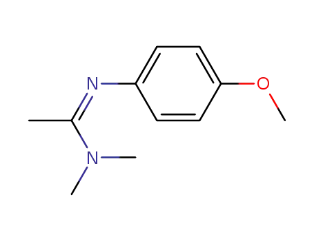 Molecular Structure of 4023-16-9 (Ethanimidamide, N'-(4-methoxyphenyl)-N,N-dimethyl-)