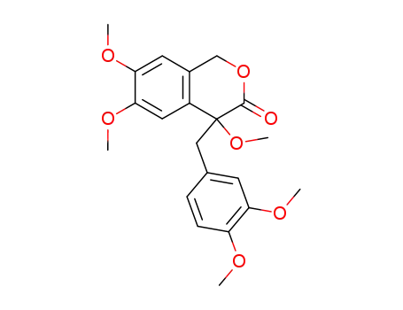 Molecular Structure of 91790-47-5 (3H-2-Benzopyran-3-one,
4-[(3,4-dimethoxyphenyl)methyl]-1,4-dihydro-4,6,7-trimethoxy-)