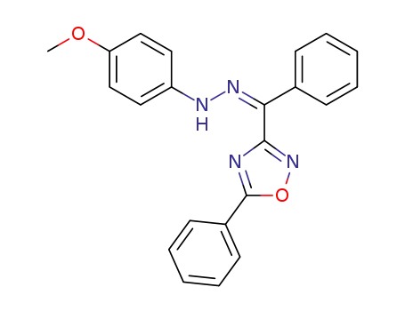 Molecular Structure of 80815-85-6 (3-{[2-(4-methoxyphenyl)hydrazinylidene](phenyl)methyl}-5-phenyl-1,2,4-oxadiazole)