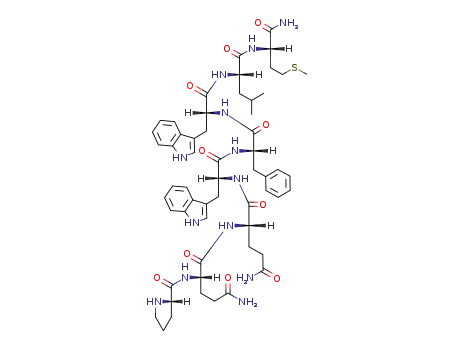 Molecular Structure of 81039-85-2 (D-PRO-GLN-GLN-D-TRP-PHE-D-TRP-LEU-MET-NH2)