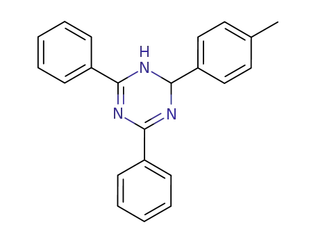 Molecular Structure of 74132-67-5 (1,3,5-Triazine, 1,2-dihydro-2-(4-methylphenyl)-4,6-diphenyl-)