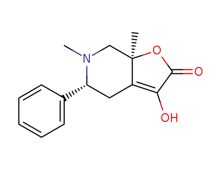 Molecular Structure of 105869-25-8 (Furo[2,3-c]pyridin-2(4H)-one,
5,6,7,7a-tetrahydro-3-hydroxy-6,7a-dimethyl-5-phenyl-, cis-)