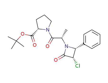 N-<2-(3-chloro-2-oxo-4-phenylazetidin-1-yl)propanoyl>-L-proline t-butyl ester