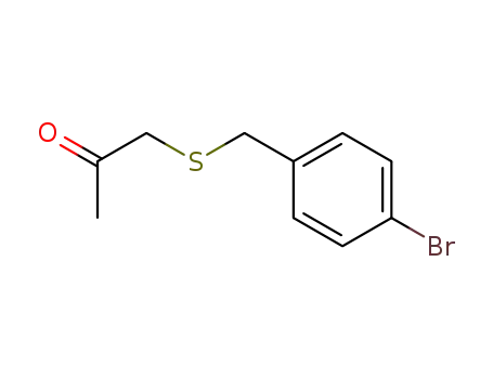 Molecular Structure of 87250-45-1 (2-Propanone, 1-[[(4-bromophenyl)methyl]thio]-)