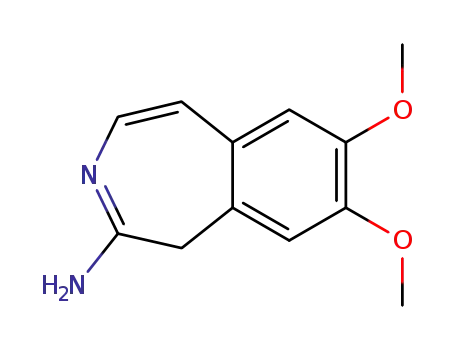 Molecular Structure of 57184-68-6 (1H-3-Benzazepin-2-amine, 7,8-dimethoxy-)
