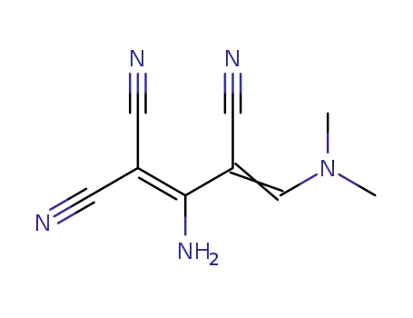 Molecular Structure of 112556-64-6 (2-AMINO-4-(DIMETHYLAMINO)-1,3-BUTADIENE-1,1,3-TRICARBONITRILE)