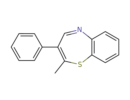 Molecular Structure of 133205-45-5 (2-Methyl-3-phenyl-benzo[b][1,4]thiazepine)