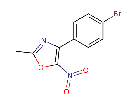 Molecular Structure of 78164-40-6 (4-(4-bromophenyl)-2-methyl-5-nitrooxazole)
