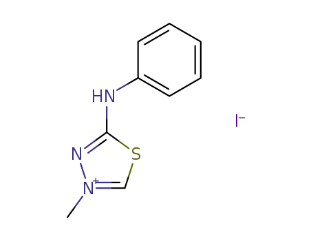 Molecular Structure of 111971-24-5 (1,3,4-Thiadiazolium, 3-methyl-5-(phenylamino)-, iodide)