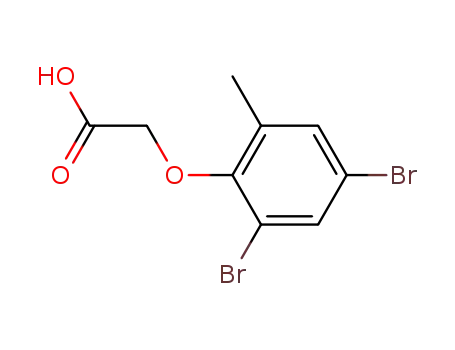 Molecular Structure of 7250-62-6 (2-(2,4-DIBROMO-6-METHYLPHENOXY)ACETIC ACID)