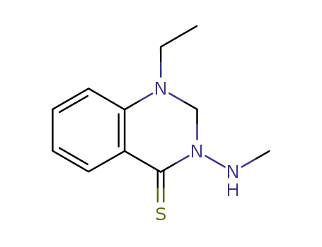Molecular Structure of 90070-31-8 (4(1H)-Quinazolinethione, 1-ethyl-2,3-dihydro-3-(methylamino)-)