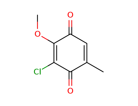 Molecular Structure of 30435-39-3 (2,5-Cyclohexadiene-1,4-dione, 3-chloro-2-methoxy-5-methyl-)