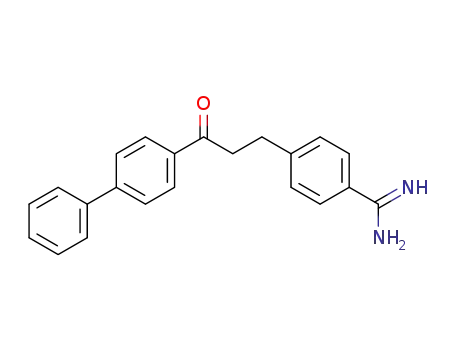 Molecular Structure of 61883-24-7 (Benzenecarboximidamide, 4-(3-[1,1'-biphenyl]-4-yl-3-oxopropyl)-)