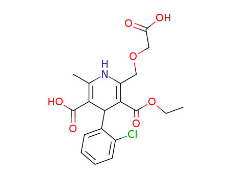 5-carboxy-4-(2-chlorophenyl)-3-ethoxycarbonyl-2-(carboxymethoxy)methyl-6-methyl-1,4-dihydropyridine