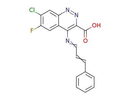 159831-78-4,7-chloro-6-fluoro-4-{[(1E,2E)-3-phenylprop-2-en-1-ylidene]amino}cinnoline-3-carboxylic acid,3-Cinnolinecarboxylicacid, 7-chloro-6-fluoro-4-[(3-phenyl-2-propenylidene)amino]- (9CI)