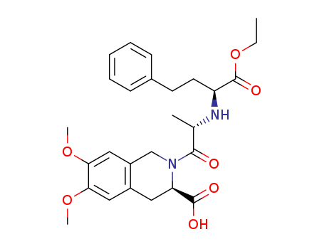 3-Isoquinolinecarboxylicacid,2-[(2S)-2-[[(1S)-1-(ethoxycarbonyl)-3-phenylpropyl]amino]-1-oxopropyl]-1,2,3,4-tetrahydro-6,7-dimethoxy-,(3S)-