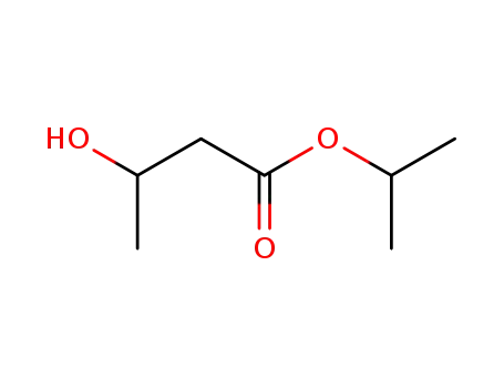 Molecular Structure of 54074-94-1 (Butanoic acid, 3-hydroxy-, 1-methylethyl ester)