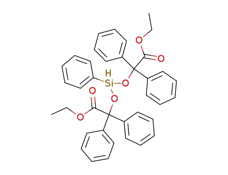 Molecular Structure of 85905-75-5 (3,5,8-Trioxa-4-siladecanoic acid, 7-oxo-2,2,4,6,6-pentaphenyl-, ethyl  ester)